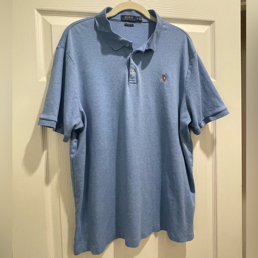 Ralph Lauren Men's Light Blue Polo Shirt